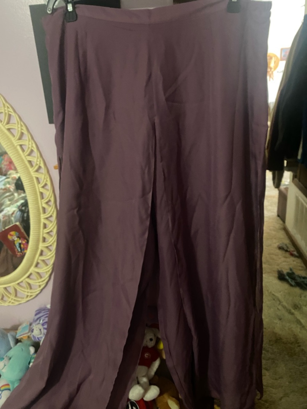 Women's Wide-Leg Skirt in Plum